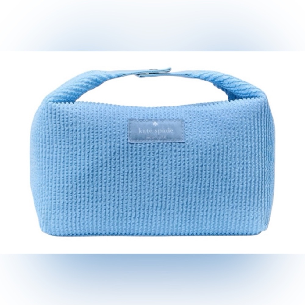 NEW Kate Spade New York Blue Cosmetic Pouch NEW in bag